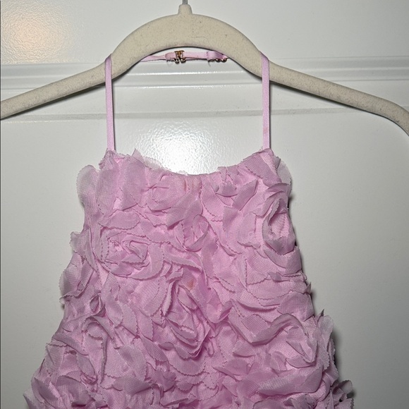 Floral-Appliqué Halterneck A-Line Mini Dress in Lilac - Picture 6 of 10